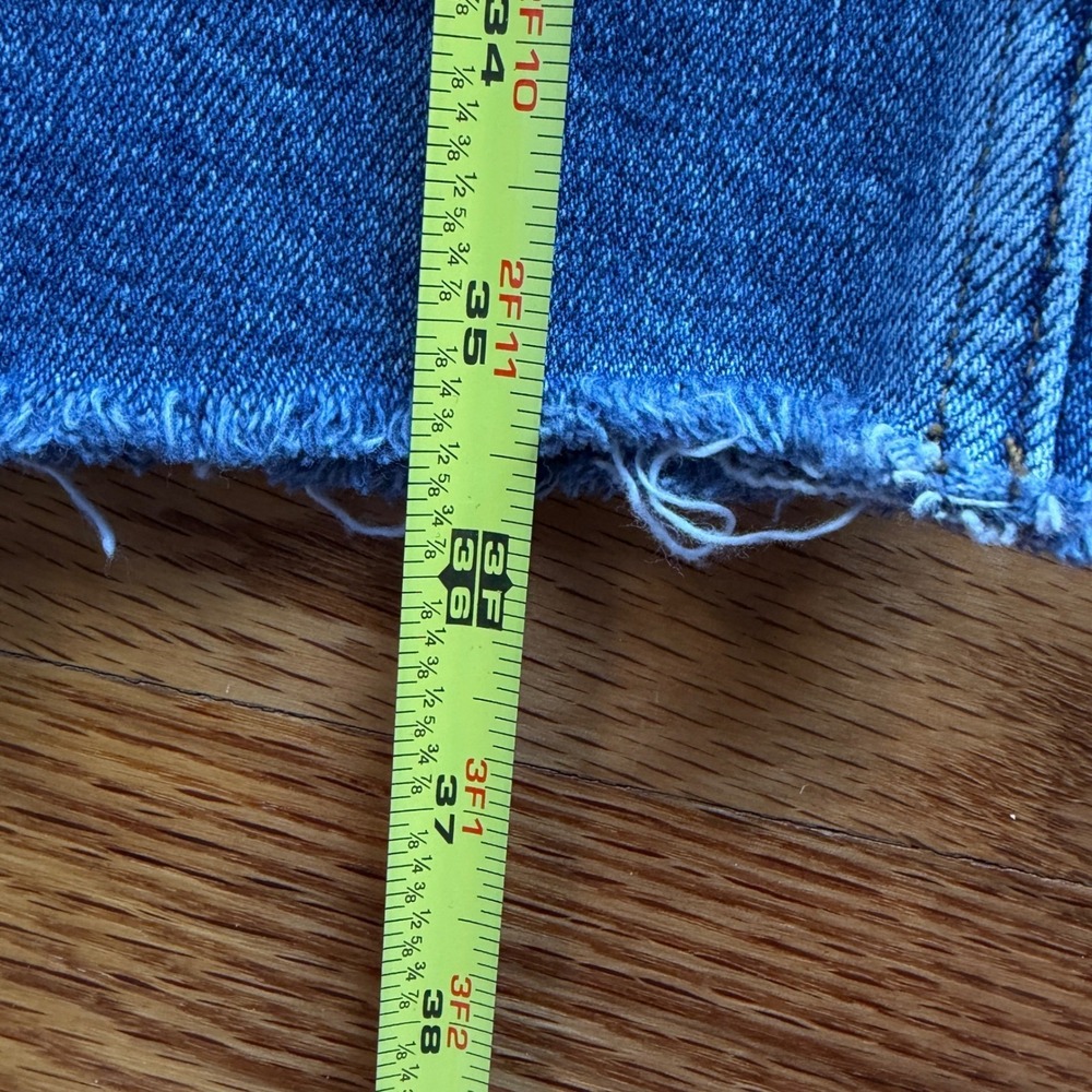 RE/DONE 70s Stove Pipe High Rise Straight Leg Jeans Mid 70s Wash Size 27 - Picture 16 of 16
